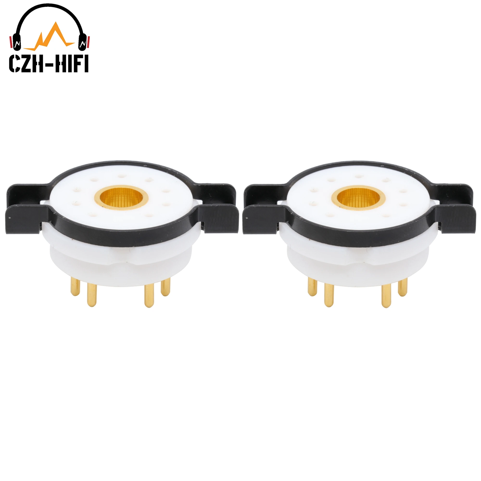 1pc EIZZ Hallo-End 9pin PTFE Vakuum Rohr Buchse Elektronen Ventil Basis für WE34 WE429 8233 6S45P WE418A Verstärker DIY Kits – Detail 1