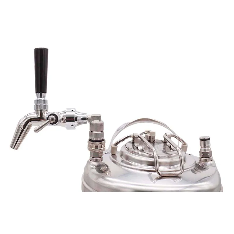 Premium Flow Control Stainless Tap w/Stainless Ball Lock Quick Disconnect Homebrew Kegging For Ball Lock Cornelius Keg Mini Keg