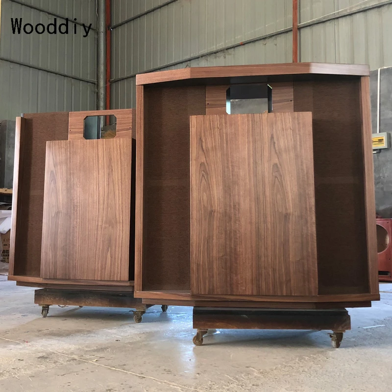 Wooddiy 15 Inch Two-way Horn System Hifi Speaker Empty Cabinet  JBL Hartsfield Clone Birth Plywood One Pair Shell