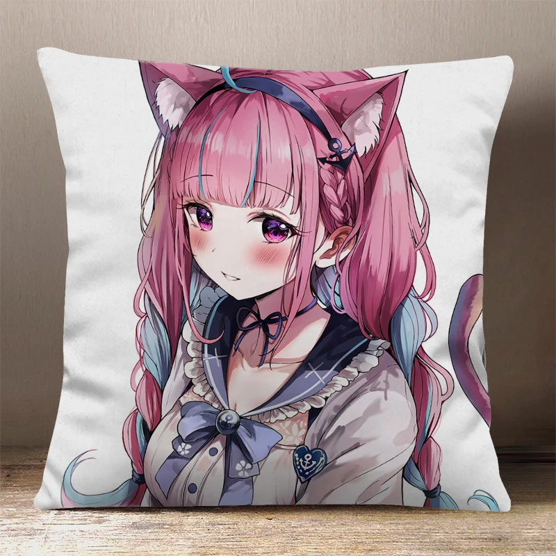 Game Hololive YouTuber Minato Aqua Printing Square Throw Pillow Siesta Dakimakura Dakimakura Safa Back Cushion Cosplay Gifts