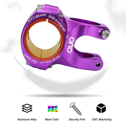 Imagen 2 del producto OUO-vástago CNC para manillar de bicicleta de montaña, 31,8/35mm, 35/50mm, elevador de 0 grados, DH, AM, Enduro, 28,6mm
