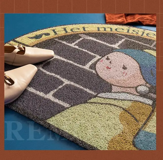 New Creative Art Sand Scraping Dust Door Entrance Mat Kitchen Bath Non-slip Rug Dust Removal Carpet Wire Loop Footpad Doormat