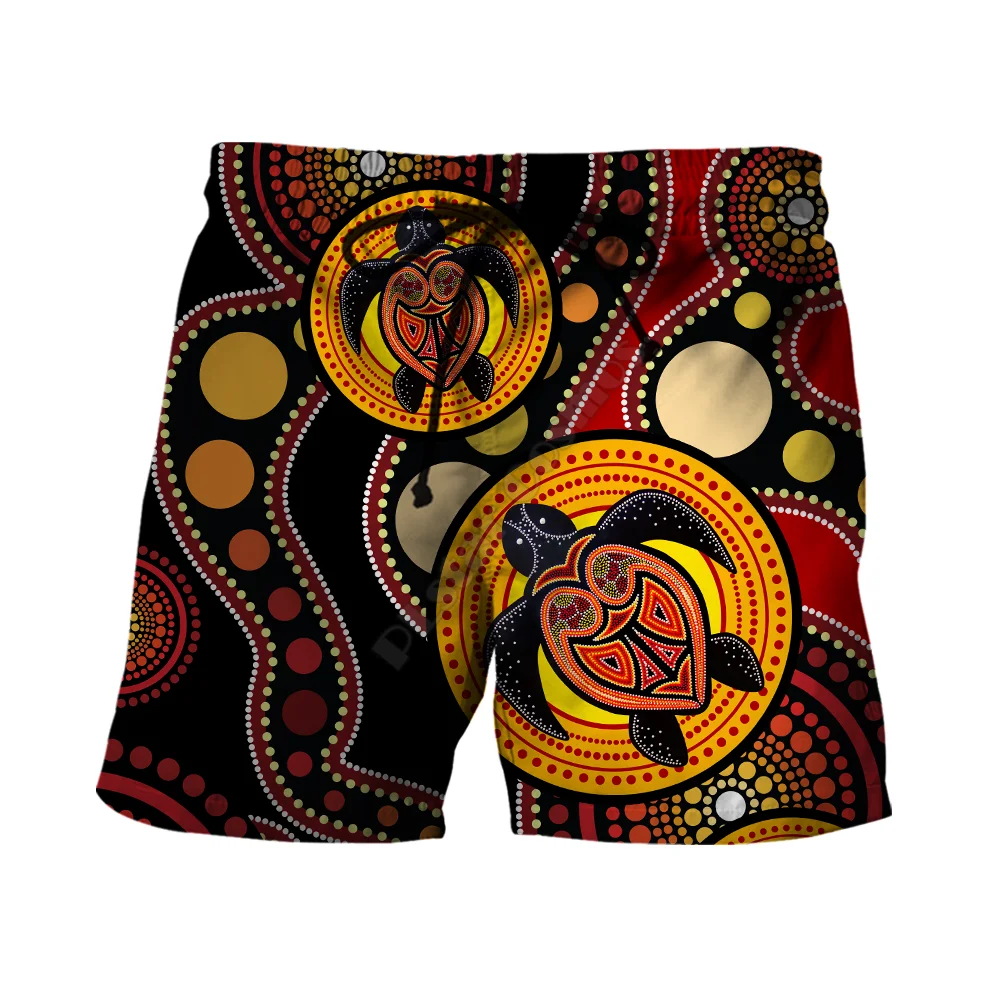 Summer Casual Shorts Aboriginal Australia Indigenous Lizards and the Sun 3D Printed Trousers For Women Men Shorts