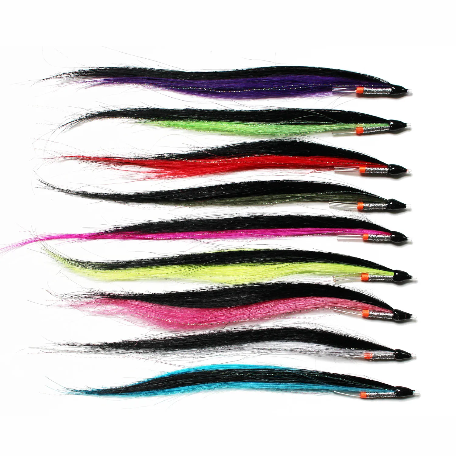 Tigofly 9 pcs/lot 9 colors Skinny Sunray Shadow Tube Fly Set 16-20cm For Salmon Trout Steelhead Fly Fishing Flies Lures Set