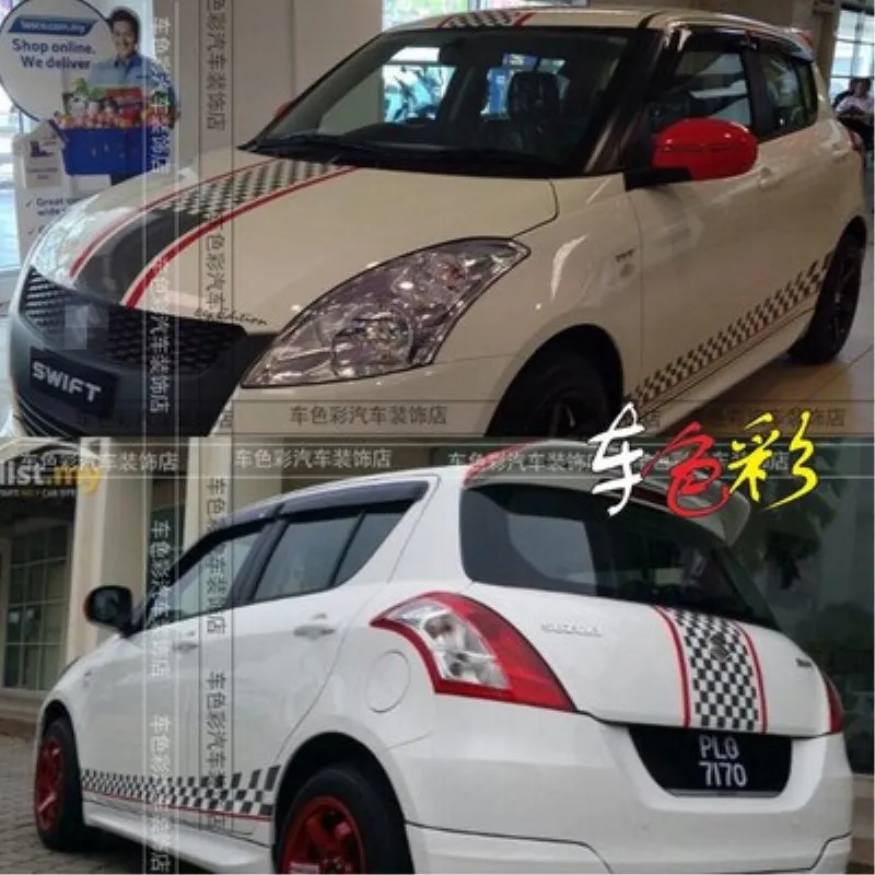 Car stickers FOR Suzuki Swift 2010-2021 body custom modified appearance racing decals