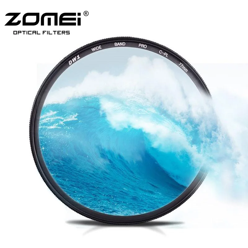 Zomei 49mm/52mm/55mm/58mm/62mm/67mm/72mm/77mm/82mm CPL Circular Polarizer Polarizing Filter for Canon Nikon Sony Fuji Leica