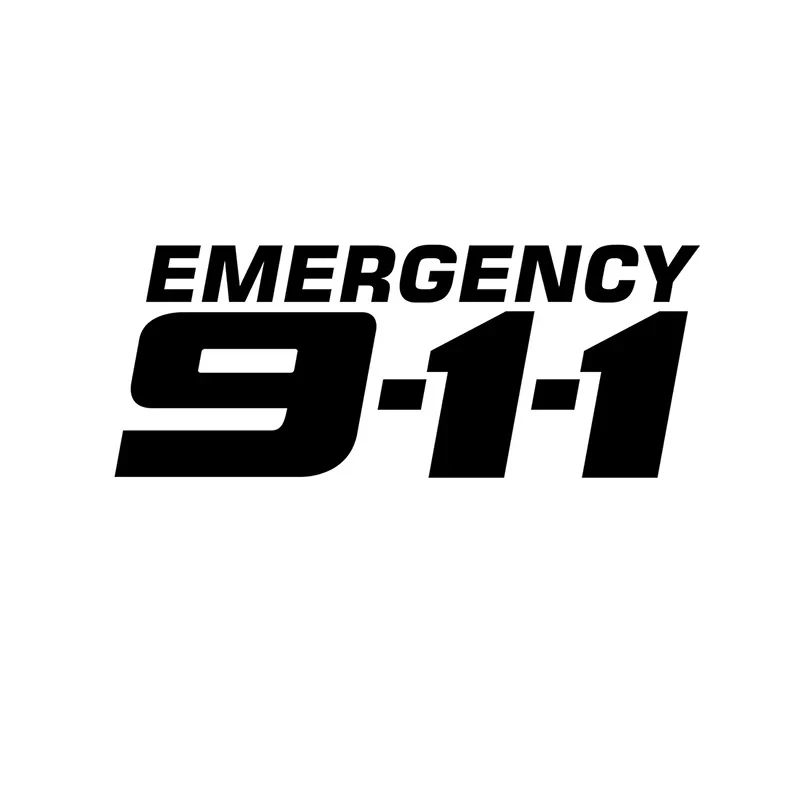 25x10 cm Vinyl Decal Emergency 911 Car Sticker Waterproof Auto Decors Car Styling Car Accessories Pegatinas Para Coche