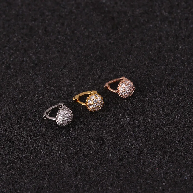 2020 New 1 Piece White Gold Sliver Color Tiny Cz Small Hoop Tragus Cartilage Earring Rook Daith Helix Ear Piercing Jewelry Gift