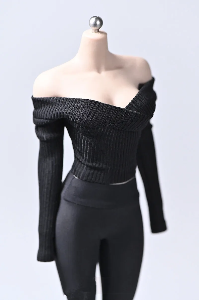 1/6 skala Weibliche sexy Kleidung V-ausschnitt low cut Schlanke Pullover Hemd Modell für PH TBL 12 zoll Nahtlose Körper Figur zubehör