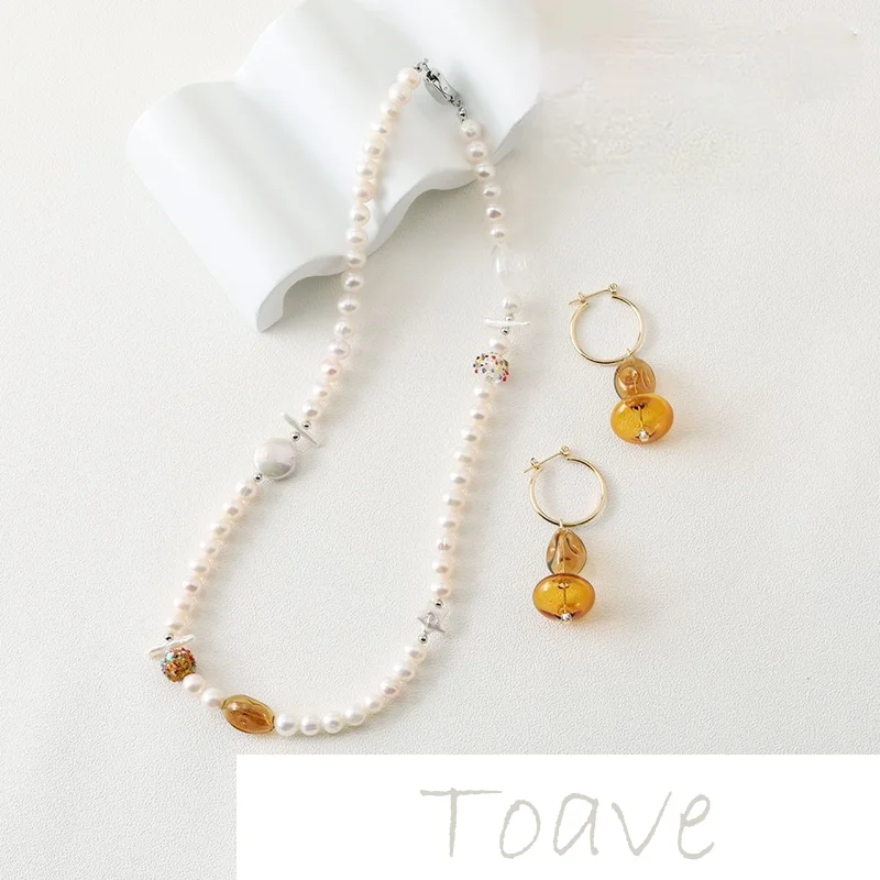 Irregular concave-convex surface olive-shaped straight hole diy hollow glass beads retro ins beaded material accessories