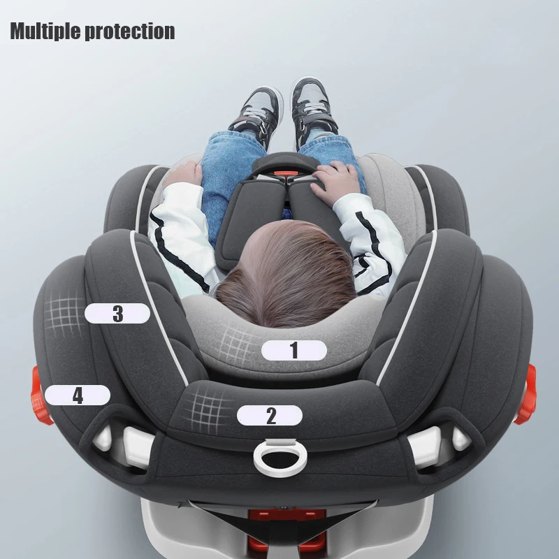 Multifunctional Children Car Seat Convertible Newborn Infant Safety Seat 360 Degrees Rotating Carseat with Isofx Latch 0-12Y