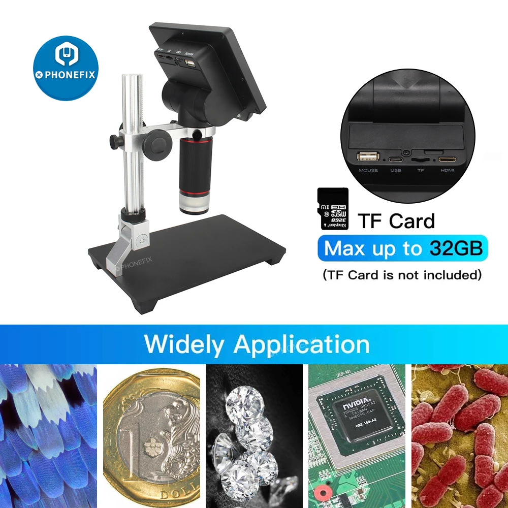 

5.0 inch LCD Digital USB Microscopio 1000X Endoscope Record Zoom Storage Camera Video Recorder Phone Soldering PCB Watch Repair