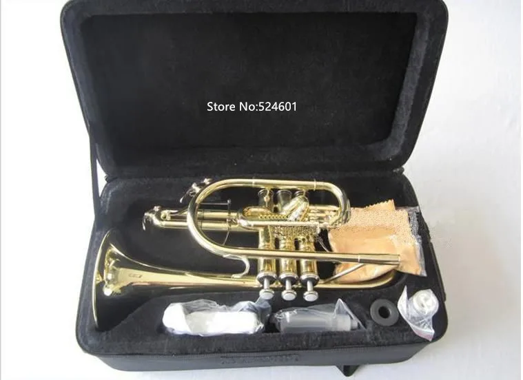 

Brand Instrument Bach Golden Trigger Short Trumpet Bb with Case Free Shipping