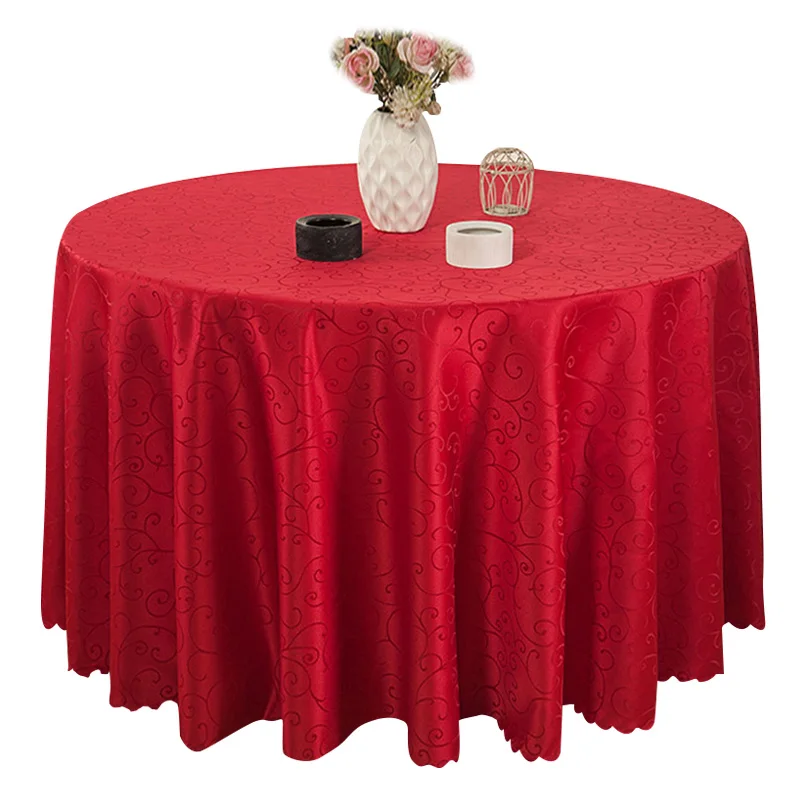 Restaurant and Hotel Quality Jacquard Polyester Table Cloth