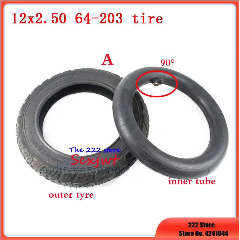 12x2.50 64-203 bike folging electric scooter tyre inner tube 12*2.50 e-Bike children's bicycle wheel tire 12'' Inflatable