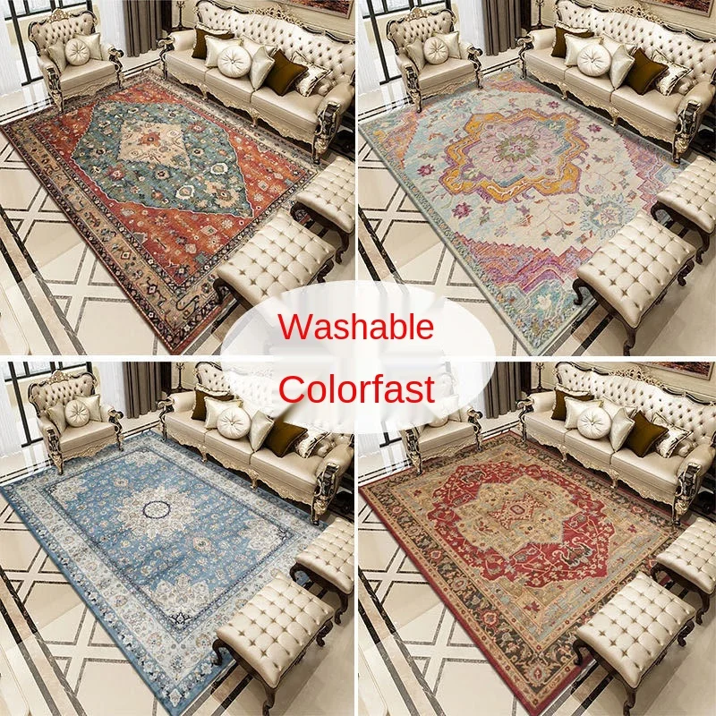 

American Retro Carpet Nordic Ethnic Style Living Room Bedroom End Table Carpet Home Persian Carpet