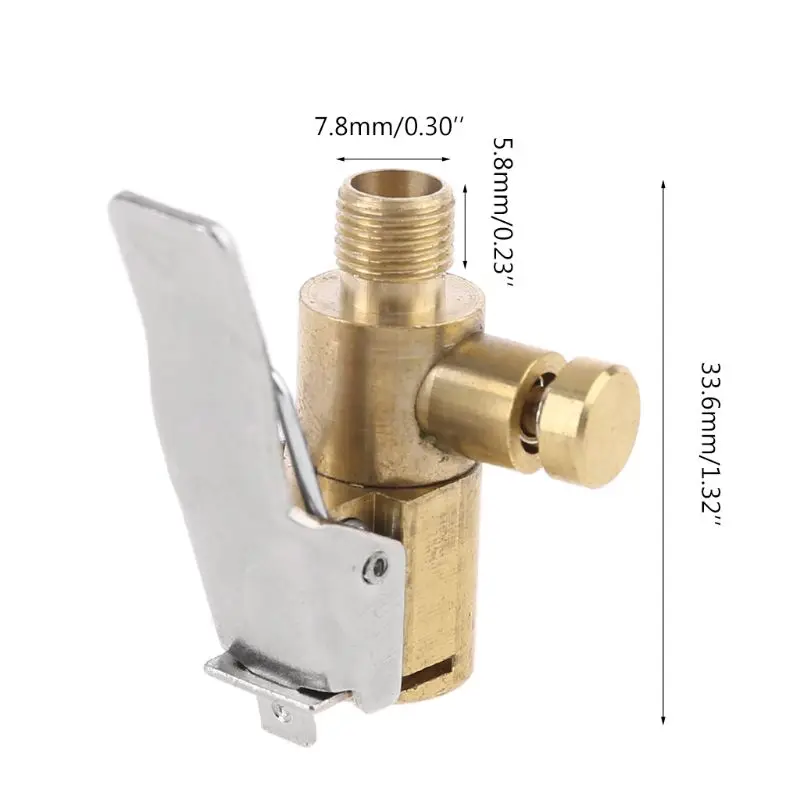 Car Tire Inflator Chuck Air Compressor Pump Lock On Nozzle Fine Thread Deflation