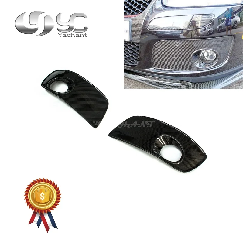 Car-Styling Carbon Fiber Fog Lamp Covers 2 Pcs Fit For 2004-2007 Golf MK5 GT Front Bumper Type 1 Fog Lamp Covers