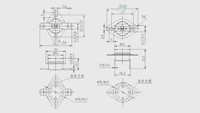 (10 pcs/lot) KSD301 NC Thermostat, Temperature Switch, Normally Close,NC 150 Celsius,10A 250V.