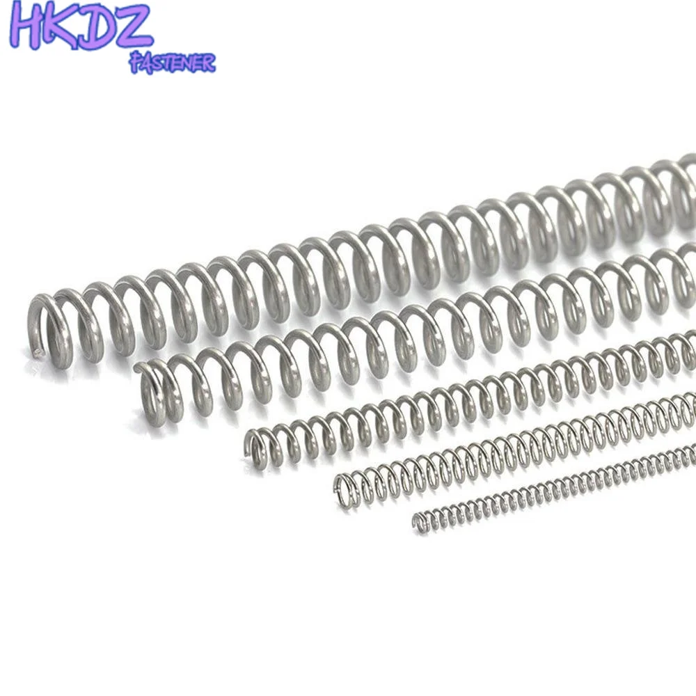 304 Stainless Steel Long Spring Y-type Compression Spring Wire Dia 0.3/0.4/0.5/0.6mm Outer Dia 3-10mm Length 305mm