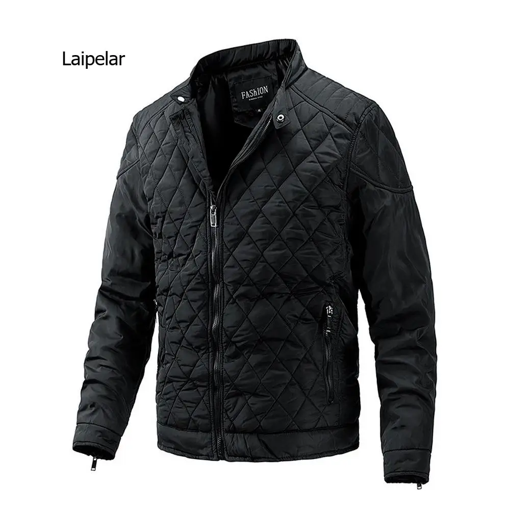 Chaqueta Bomber verde militar para hombre, abrigo informal con patrón acolchado, chaqueta ajustada de tamaño pequeño, para otoño