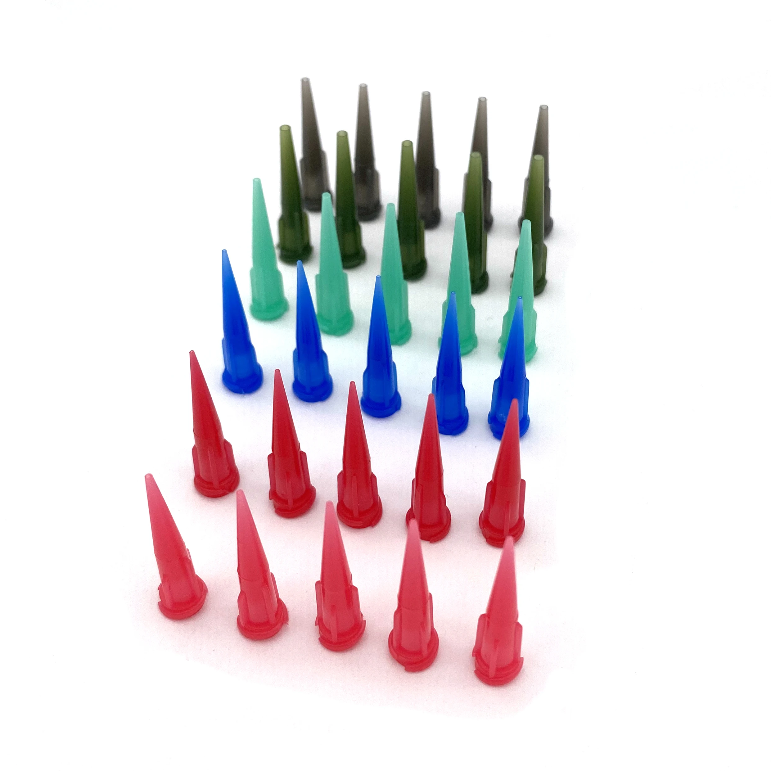 30Pcs PE TT Tapered Tips Solder Paste Dispenser Adhesive Glue Dispensing Needles Plastic Tapered Tips 14-25GA Dispensing Tip