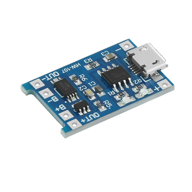 1pc 5V 1A Micro USB 18650 Lithium-Batterie Lade Bord Ladegerät Modul + Schutz Dual Funktionen TP4056