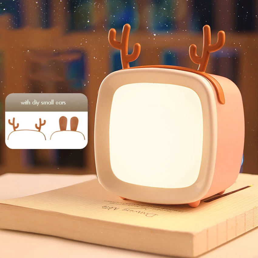Kids Nightlight Table Lamp Dimmable Bedside Lamp for Breastfeeding Rechargeable Touch Sensor Night Lights, 3 Light Modes