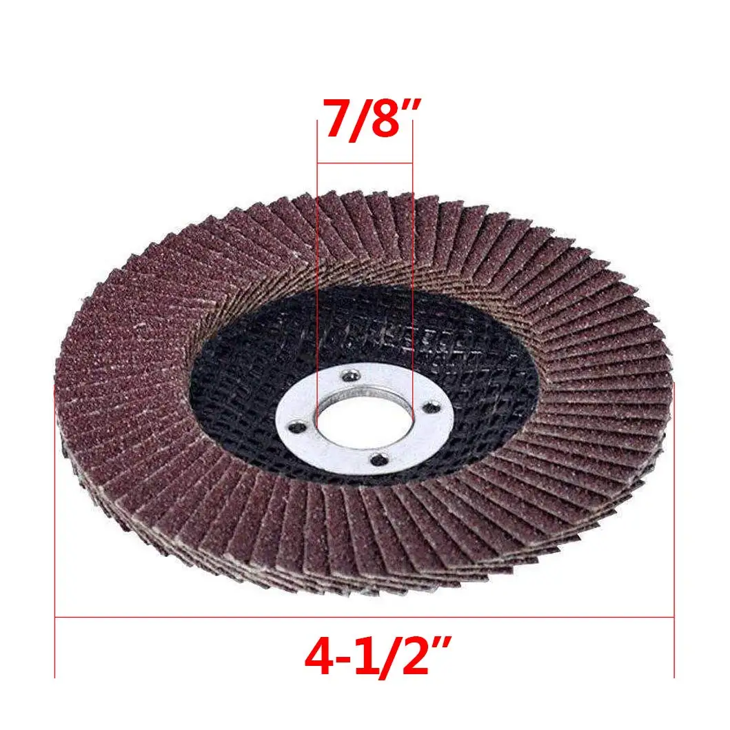 Flap Discs 40 PCS 4.5 Inch - 40 60 80 120 Grit Grinding Discs 4 1/2 Assorted Sanding Grinding Wheels,Aluminum Oxide Abrasives