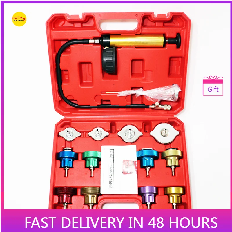 14PCS Colourful Water Tank Leak Service Tool Pressure Vacuum-type Cap Radiator  Tester