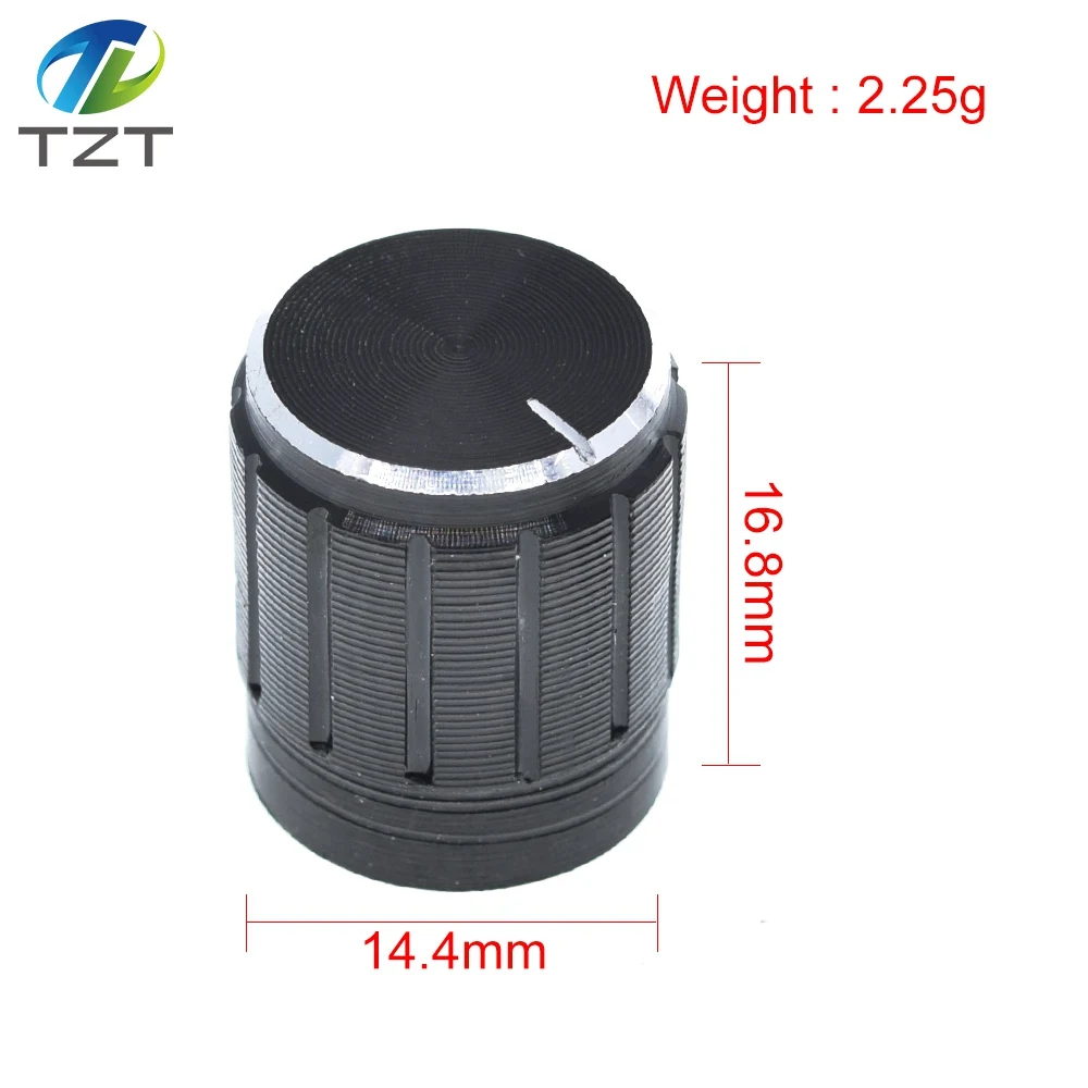 5Pcs Aluminum alloy potentiometer knob antiskid single double potentiometer special trumpet 15*17mm 15*17 knob