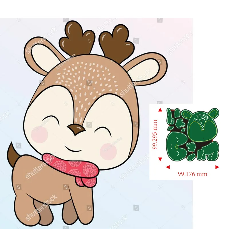 Metal Cutting Dies Christmas deer Scrapbooking Paper Cards Decorative Craft Embossing