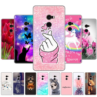 For Xiaomi Mix 2 Case Painted Silicon Soft TPU Back Phone Cover for Xiaomi Mi Mix 2 Mix2 Fundas Full 360 Protective Coque Bumper