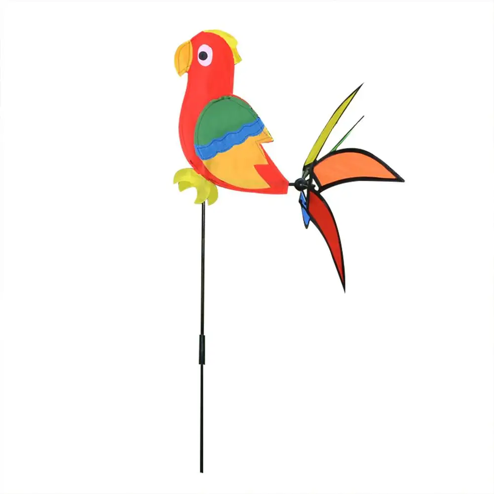 Garden Pinwheels Animal Windmill Spinning Pole Outdoor Decorations Rooster Parrot Animal Garden Decoration