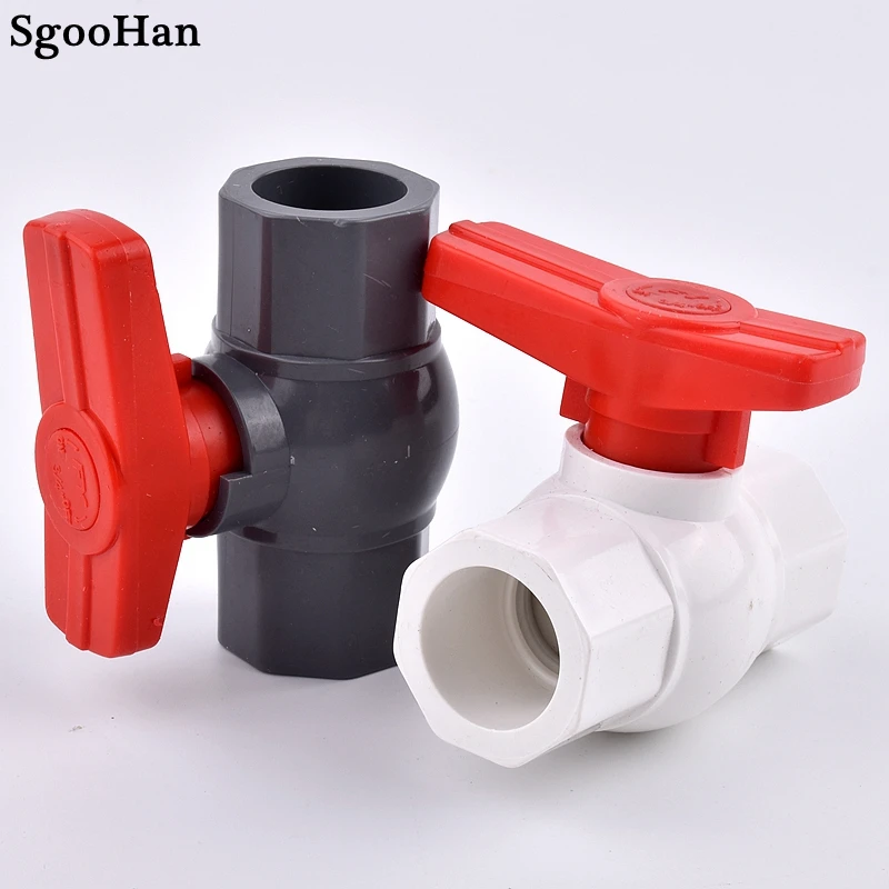 1pc Thickened Octagon Socket Ball Valve PVC Pipe Coupler Adapter Fittings Irrigation Aquarium Fish Tank Connector I.D 20~110mm