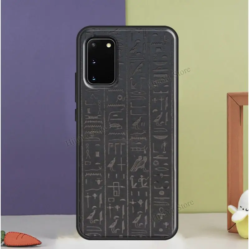 Egyptian Hieroglyphics Symbols Case For Samsung Galaxy S20 FE S21 S22 Ultra S8 S9 S10 e Note 10 Plus Note 20 Ultra Cover