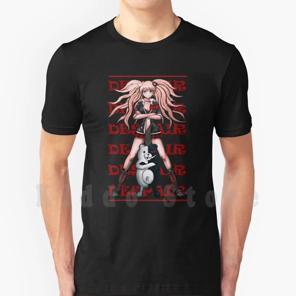 Junko Enoshima Monokuma Danganrompa Despair T Shirt DIY Big Size 100% Cotton Monokuma Danganrompa Anime Monokuma Monokuma Junko