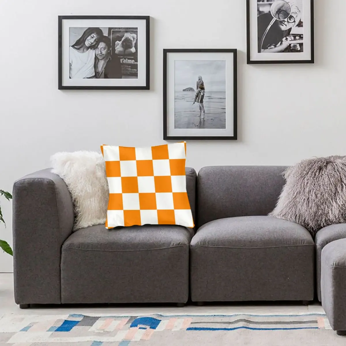 Tennessee Vols szachownica kwadratowa poszewka na poduszkę pościel poliestrowa aksamitna wzór Zip Decor poszewka na poduszkę