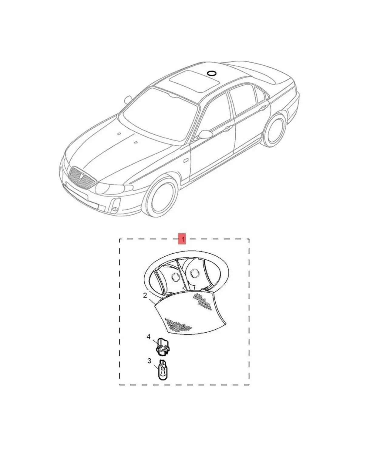 1pcs Beige color Rear Roof light for Chinese SAIC ROEWE 750 MG7 2006-2010 Auto car motor parts XDE90023B