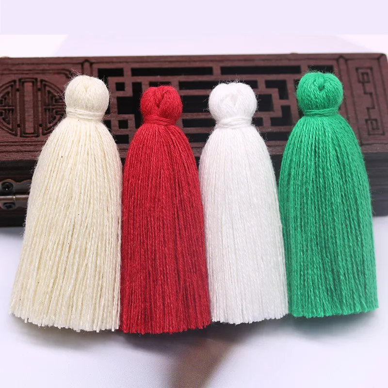 6CM gruby krótki frędzel kostium Ornament wiszący bawełniany pompon Fringe DIY Craft tekstylia domowe odzież wisiorek Tassel wykonany ręcznie