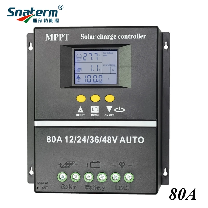 Régulateur De Charge Solaire MPPT 60A PowMr – Auto Reconn. 12/24/36/48V, Pour Batteries