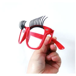 IENJOY 2021 Fake Eyelash Funny Shape Glasses Party Personalized Party Makeup Photography Decorative Glasses