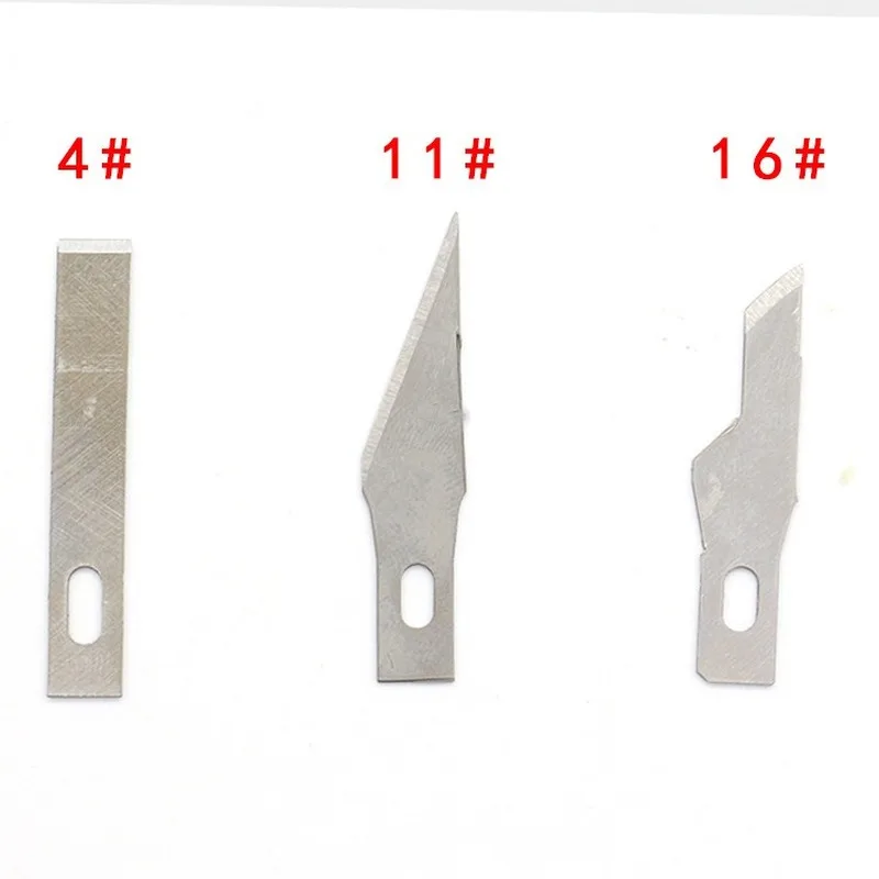 4 #11 #16 # ใบมีดสแตนเลสสตีลแกะสลักมีดใบมีดใบมีดโลหะไม้แกะสลักมีดใบมีดสำรองผ่าตัดหัตถกรรม