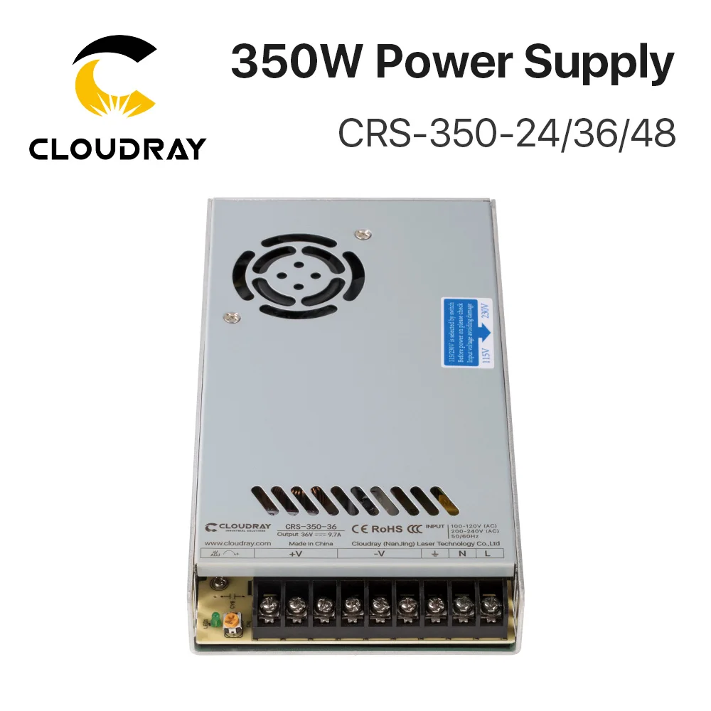 Cloudray CRS-350-24/36/48 Switching Transfer Power Supply 24V 14.6A 36V 9.7A Output for Stepper Motor CO2 Laser Cutting Machine