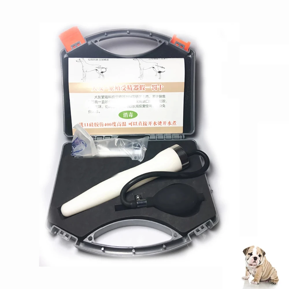 Cane Artificiale Insemina Siringa Imitazione Naturale di Accoppiamento Inseminazione Artificiale In Silicone Inseminating Siringa Cane Infusione Strumento