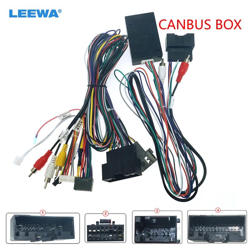 

LEEWA Car Audio 16PIN Android Power Cable Adapter With Canbus Box For Ford Ecosport(13-17)/Escape(13-17) Stereo Wiring Harness