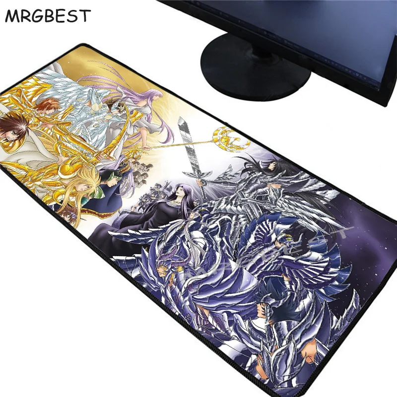 

MRGBEST 2020 Big Promotion Custom Skin Saint Seiya Game or Office Mousepad Non-slip Seaming Large Washable Mousemat Xxl