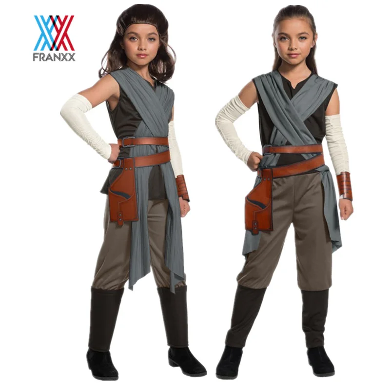 

Franxx Star War Rey Cosplay Costume Kids Jedi Warrior Obi Wan Kenobi Black Soldiers Storm Troopers The Force Awakens Fancy Dress