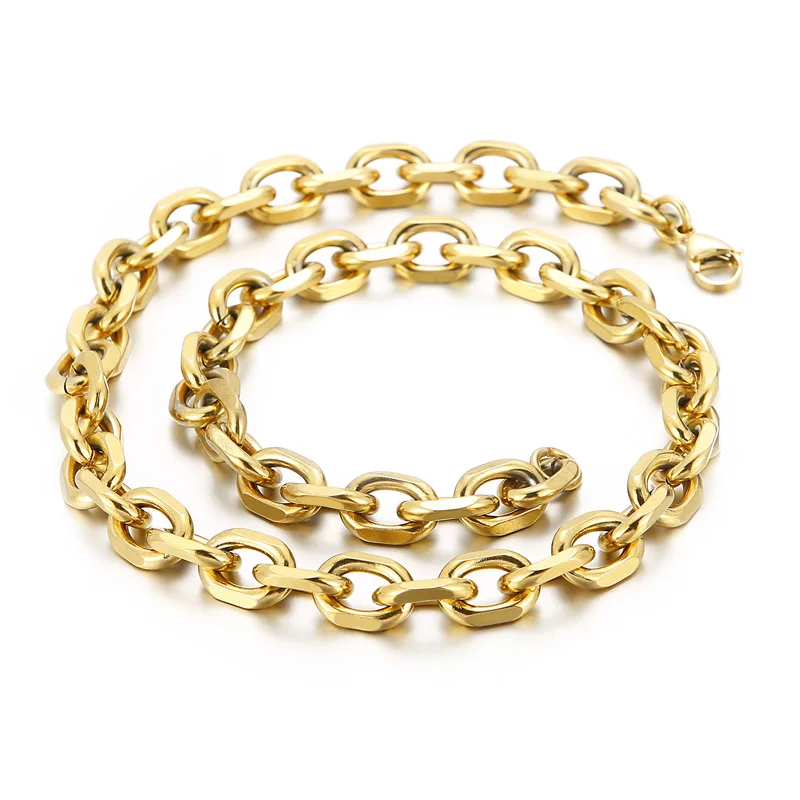 Kalen Geometric Chain Stainless Steel Necklace Gold 5
