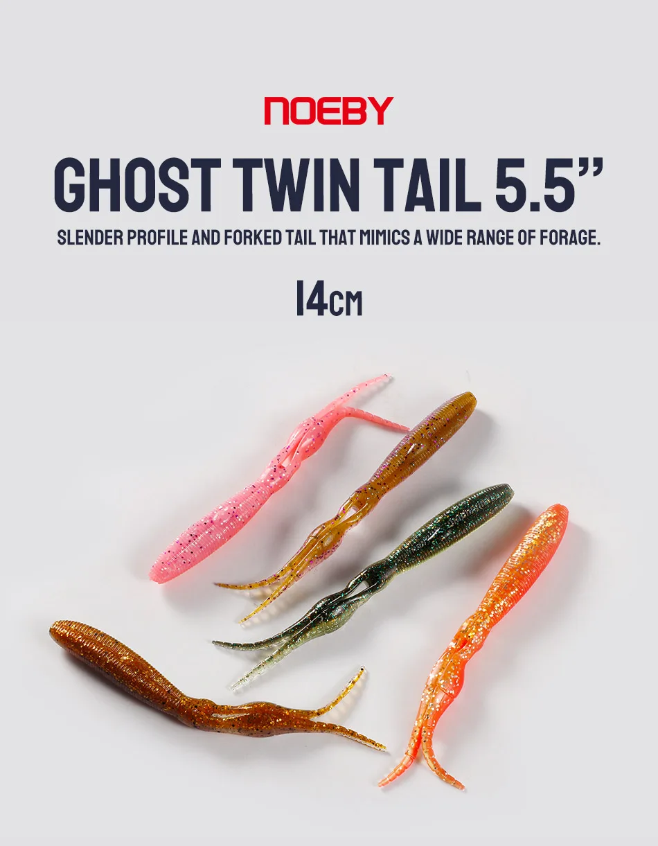 NOEBY Chunk Jig Trailer Silicone Soft Bait 14cm 11.5g Worm Artificial Swimbait Soft Lures for Bass Pike Fishing Tackle Baits